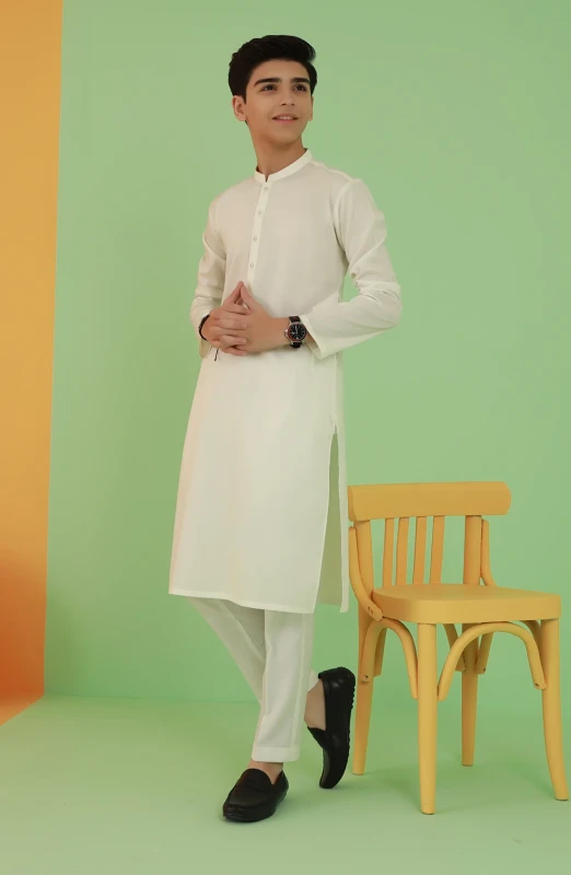 TEENS KURTA OFF WHITE
