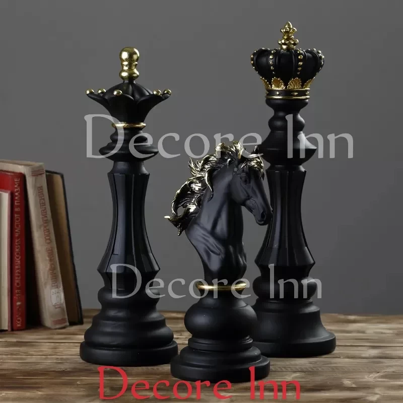 New American country style chess Ornaments 3 pieces set