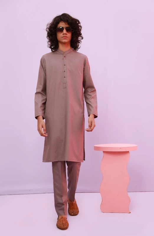 PRE WINTER'23 TEENS KURTA PAJAMA CASUAL LIGHT PURPLE