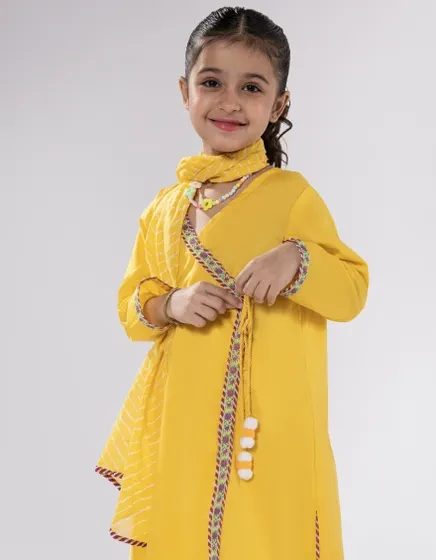 YELLOW LAWN DYED 3PC STITCHEDJGK-S-JGP-25-1601 FB/LEHRIYA-4