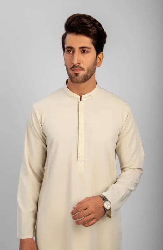 PRE WINTER'23 MEN KURTA CASUAL BEIGE