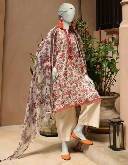 MULTICOLOR LAWN EMBROIDERED 3PC | JLAWN-S-25-3296-A